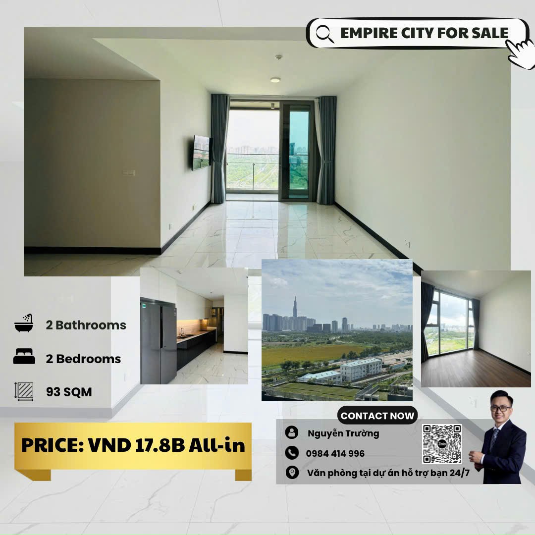 Bán Căn Hộ 2PN View Landmark 81 Thoáng Mát Tại Empire City, Quận 2